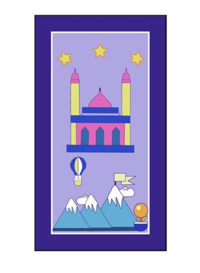 Fun & Bright Kids Prayer Rug – A Lovely Gift with Charming Islamic Art - Image 4